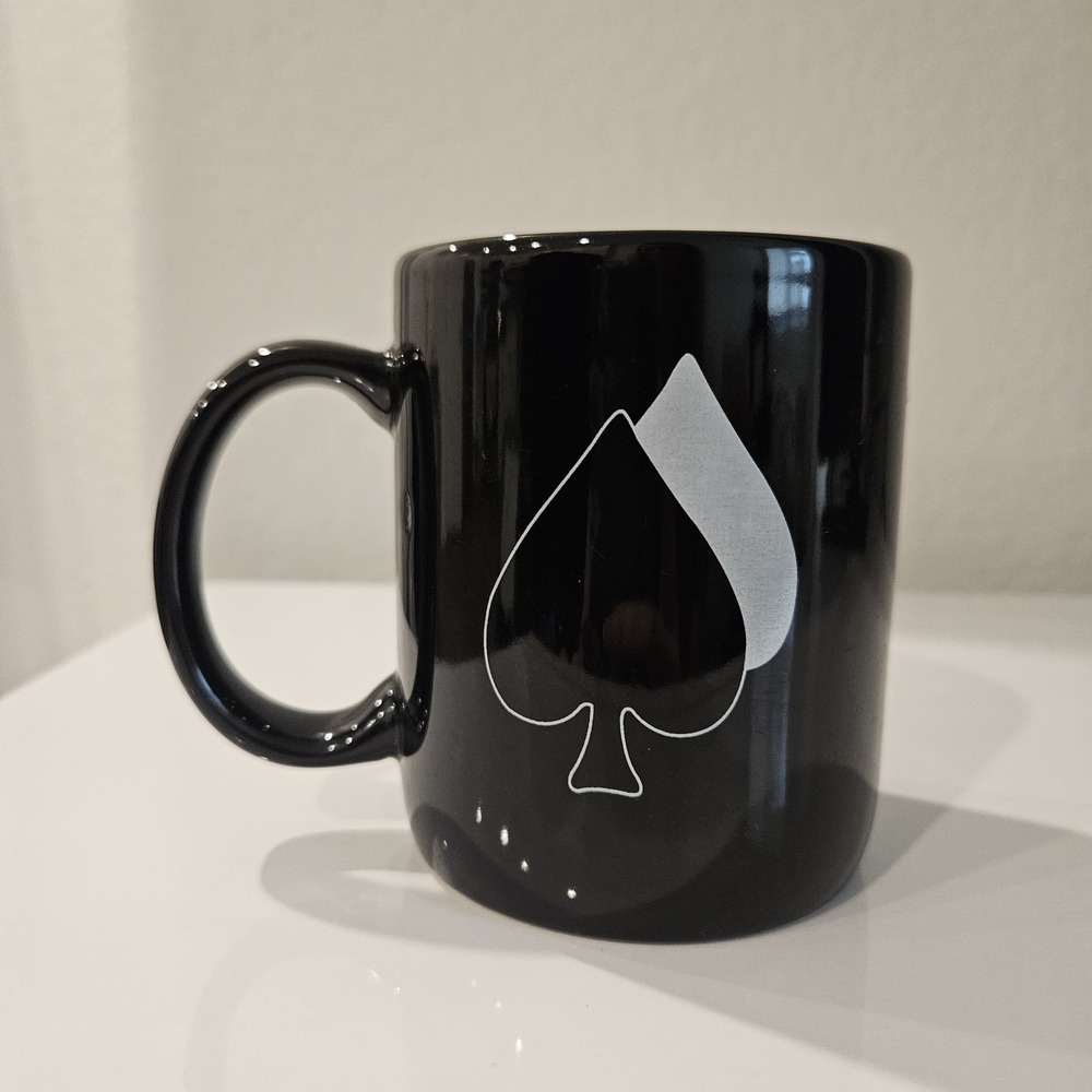 Vintage Black And White Spade Ceramic Coffee Mug